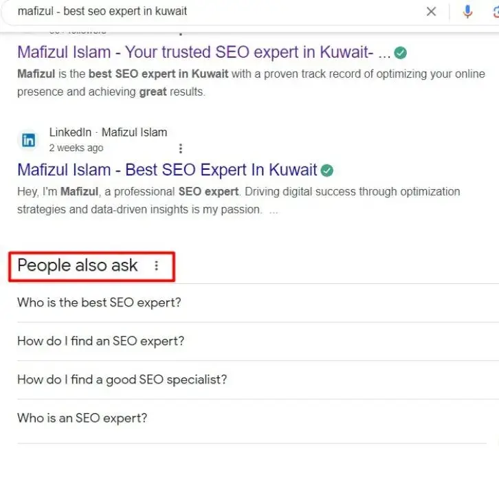 people also ask on serp